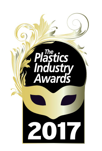 Plastic industry awards black and gold masquerade logo
